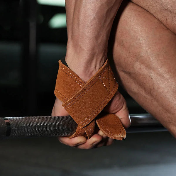 Correas cuero gym agarre firme